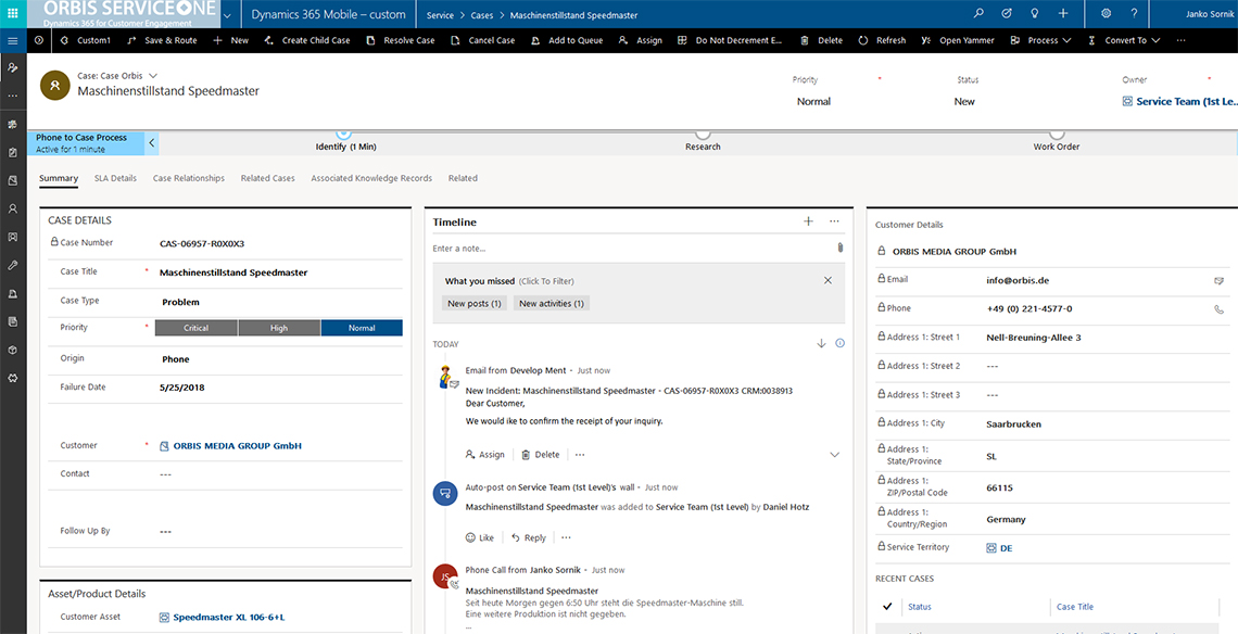 Microsoft Dynamics 365 for Customer Service