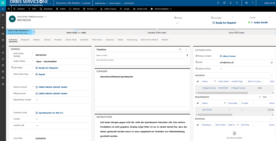 Microsoft Dynamics 365 for Field Service